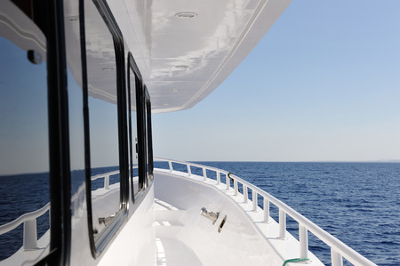 view of a yacht from the deck